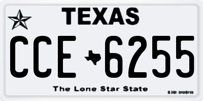 TX license plate CCE6255