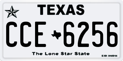 TX license plate CCE6256