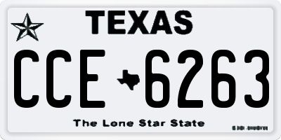 TX license plate CCE6263