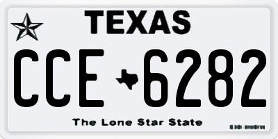 TX license plate CCE6282