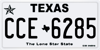 TX license plate CCE6285