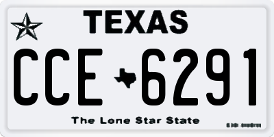 TX license plate CCE6291