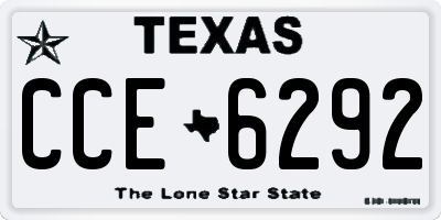 TX license plate CCE6292