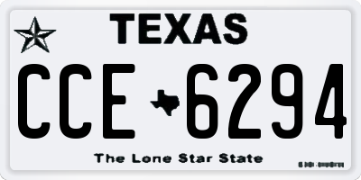 TX license plate CCE6294