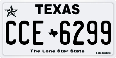 TX license plate CCE6299