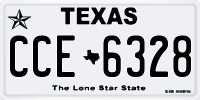 TX license plate CCE6328
