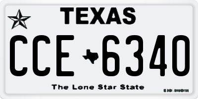 TX license plate CCE6340