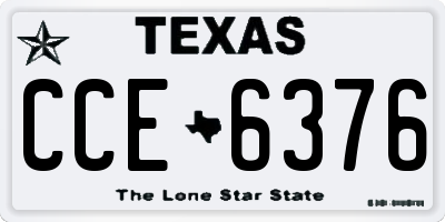 TX license plate CCE6376
