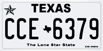 TX license plate CCE6379
