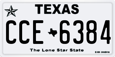 TX license plate CCE6384