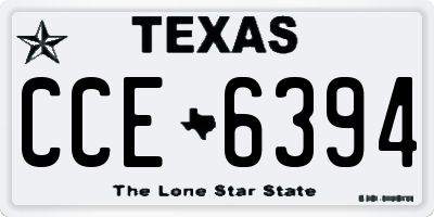 TX license plate CCE6394