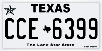 TX license plate CCE6399