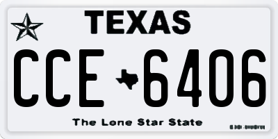 TX license plate CCE6406