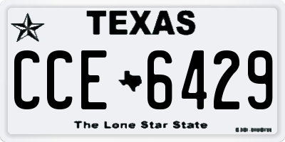 TX license plate CCE6429