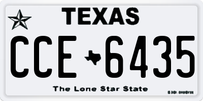 TX license plate CCE6435