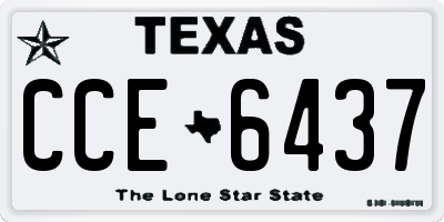TX license plate CCE6437