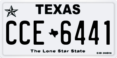 TX license plate CCE6441
