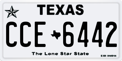 TX license plate CCE6442