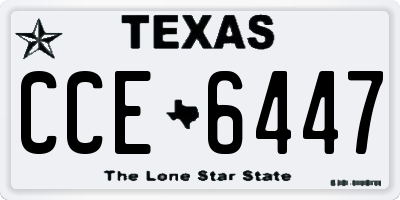 TX license plate CCE6447