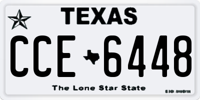 TX license plate CCE6448