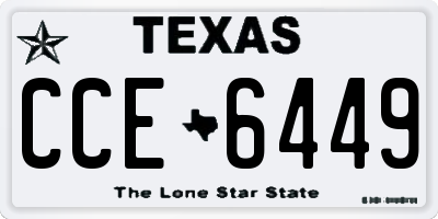 TX license plate CCE6449