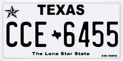 TX license plate CCE6455