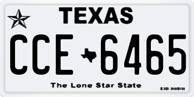 TX license plate CCE6465