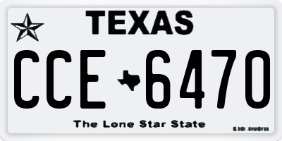 TX license plate CCE6470