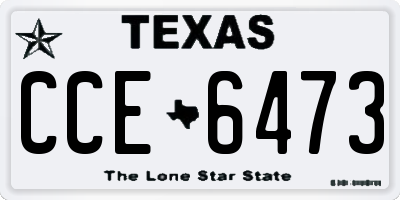 TX license plate CCE6473