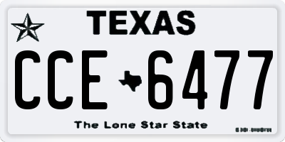 TX license plate CCE6477