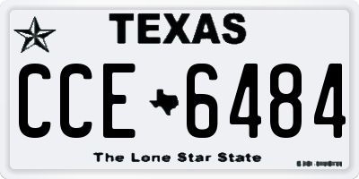 TX license plate CCE6484