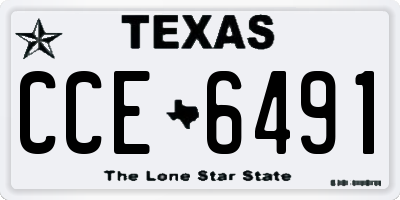 TX license plate CCE6491