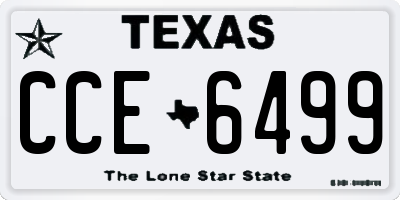 TX license plate CCE6499