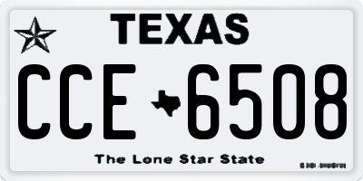 TX license plate CCE6508