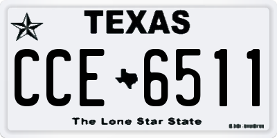 TX license plate CCE6511
