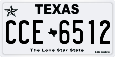 TX license plate CCE6512