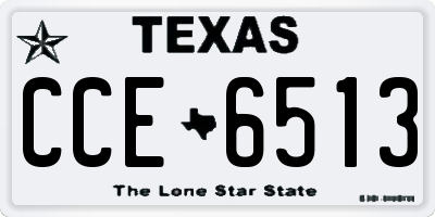 TX license plate CCE6513