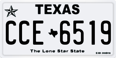 TX license plate CCE6519