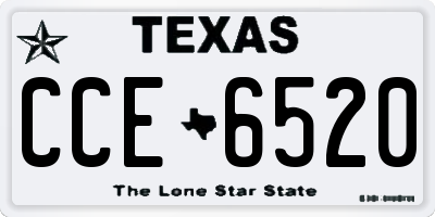 TX license plate CCE6520