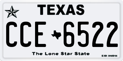 TX license plate CCE6522