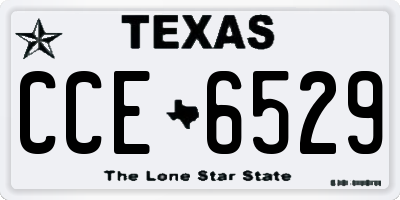TX license plate CCE6529