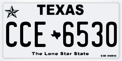 TX license plate CCE6530