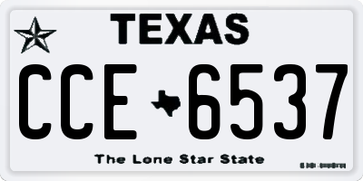 TX license plate CCE6537