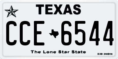 TX license plate CCE6544