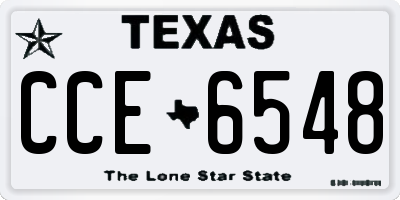 TX license plate CCE6548