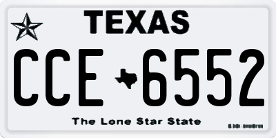 TX license plate CCE6552