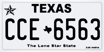 TX license plate CCE6563