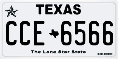 TX license plate CCE6566