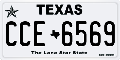 TX license plate CCE6569