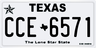 TX license plate CCE6571